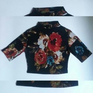 Crop Top W/ Bell Bottom Pants